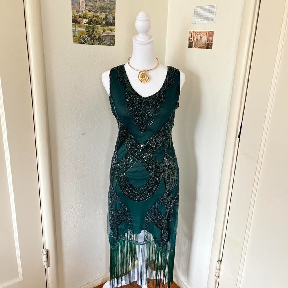 silk beaded asymmetrical dress